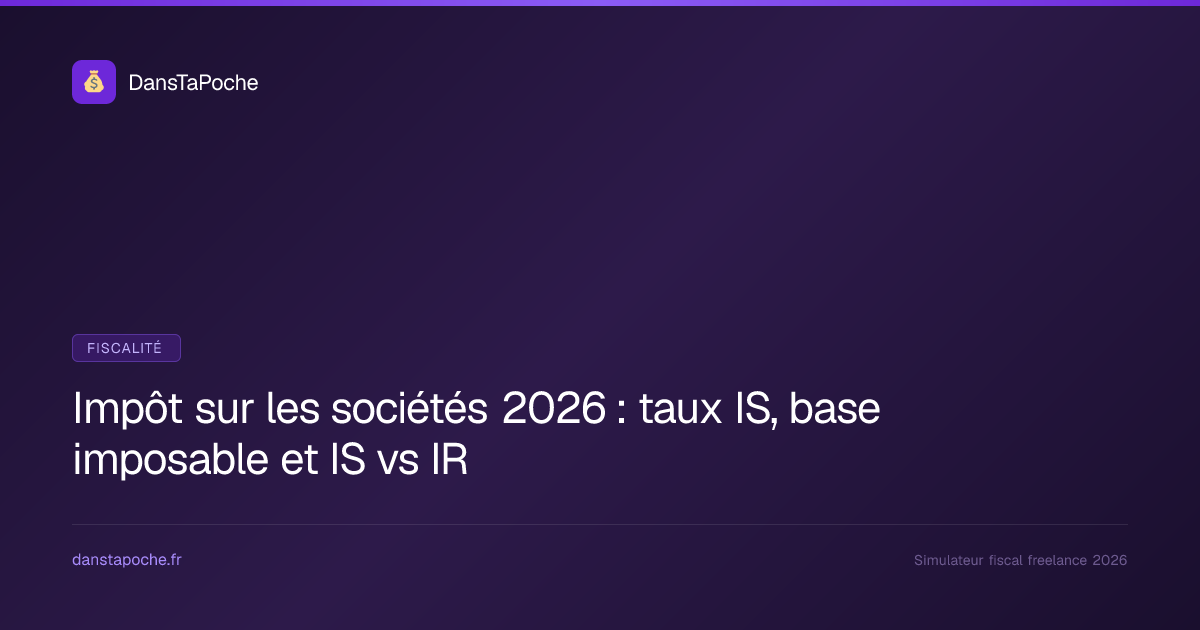 Impôt sur les sociétés 2026 : taux IS et base imposable